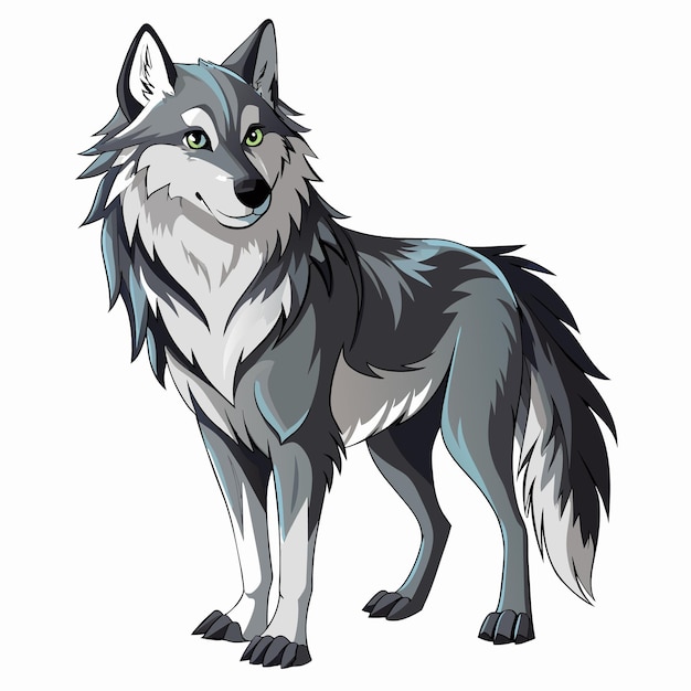 Vector wolf illustration vecotr