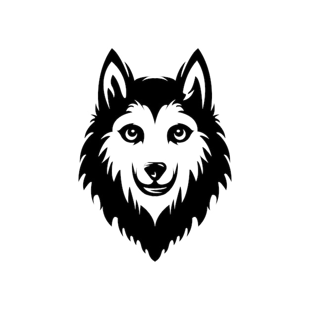 Vector wolf kunst ontwerpsjabloon