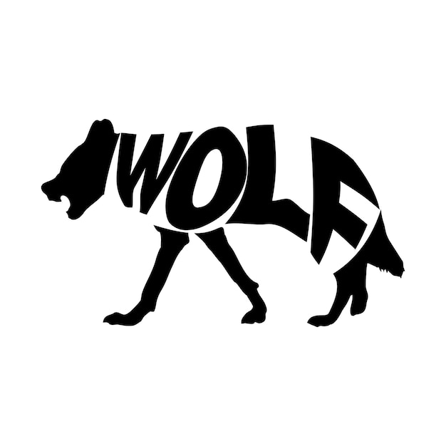 wolf lettering in a wolf image