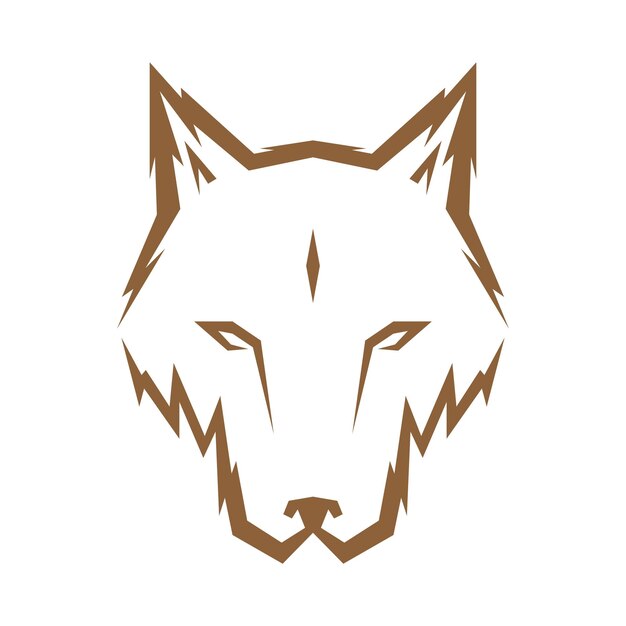 Wolf lijntekeningen logo ontwerp