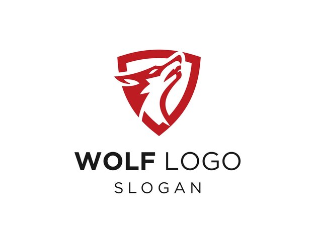 Дизайн логотипа Wolf, созданный с использованием приложения Corel Draw 2018 с белым фоном