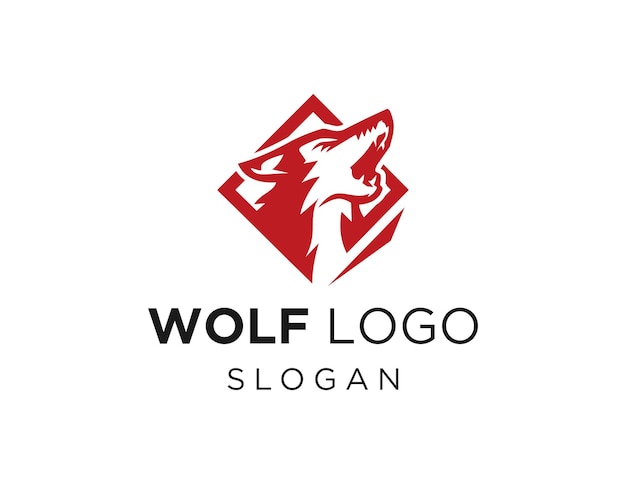 Wolf logo design created using the Corel Draw 2018 application with a white background