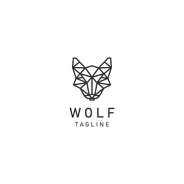 Wolf logo design icon vector