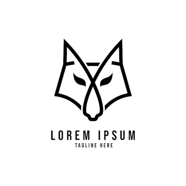 Wolf logo design template vector isolated illustration