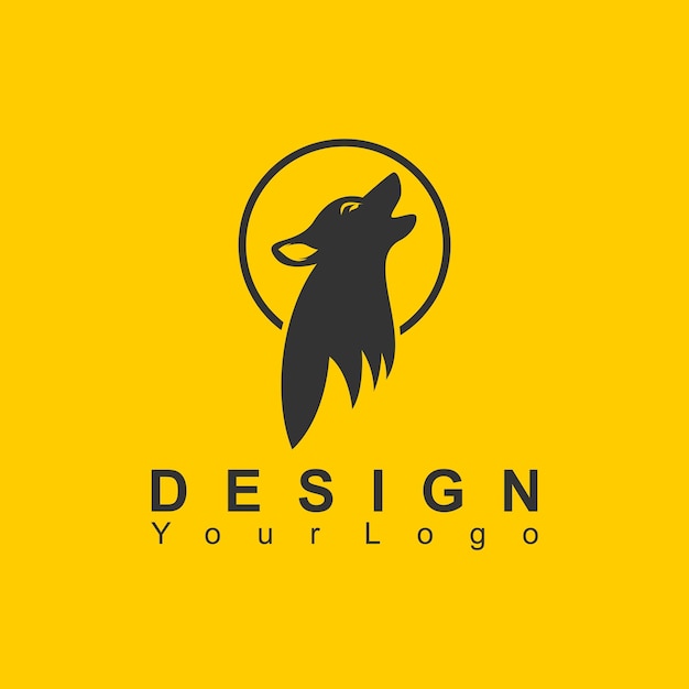 Wolf logo design template