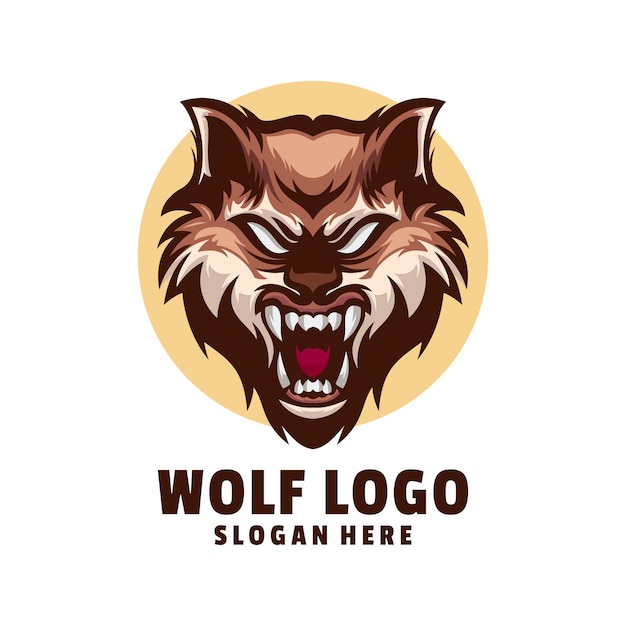 волк дизайн логотипа