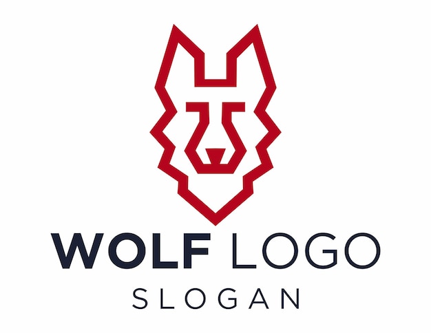 Vettore design del logo del lupo