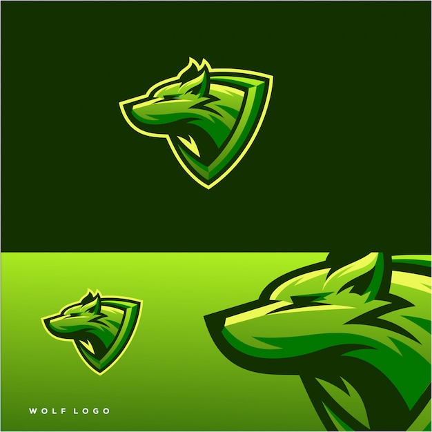 Vector wolf logo design