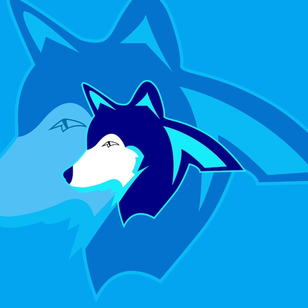 Wolf logo esport illustration design