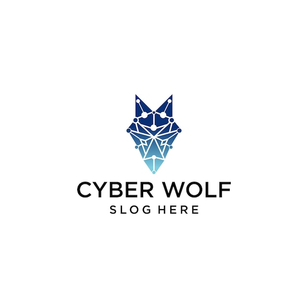 Wolf logo icon design vector