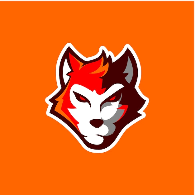 Vector wolf logo icon