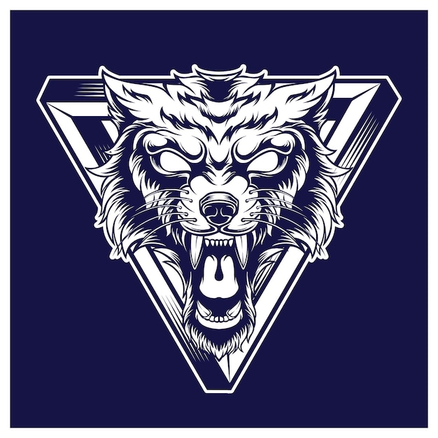 Vector wolf logo mascot