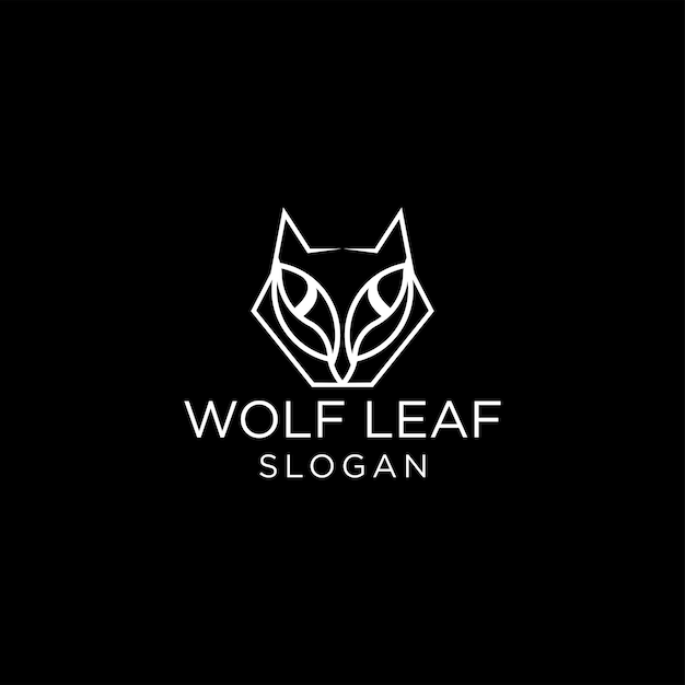 Wolf logo ontwerp pictogrammalplaatje