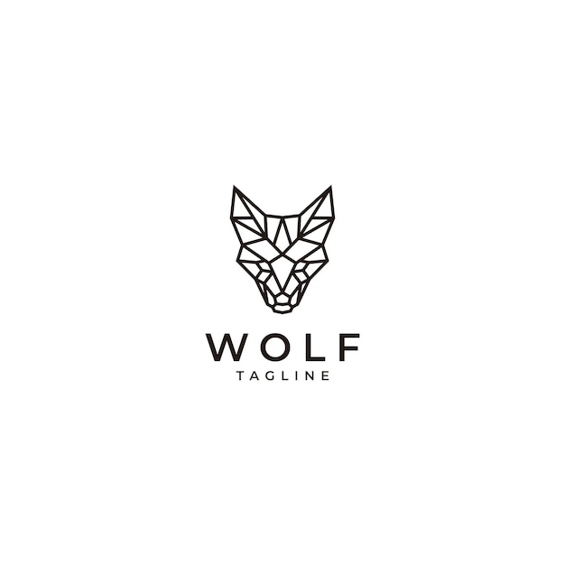 Wolf logo pictogram ontwerp vector