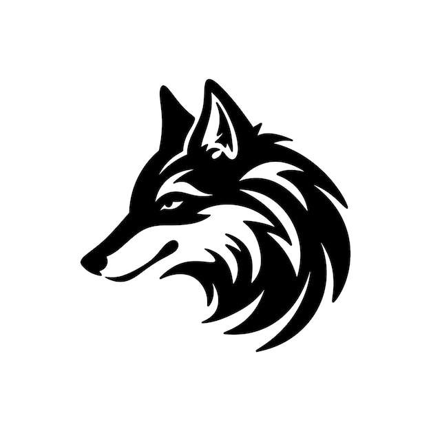 Wolf logo silhouette vector set