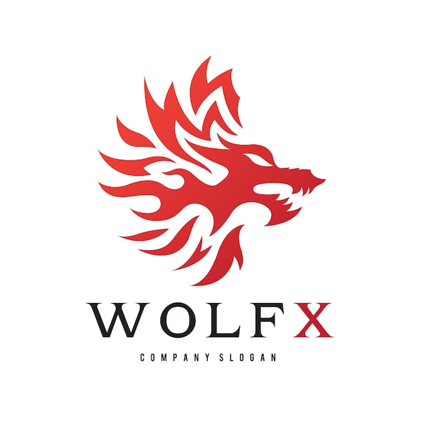Wolf logo sjabloon