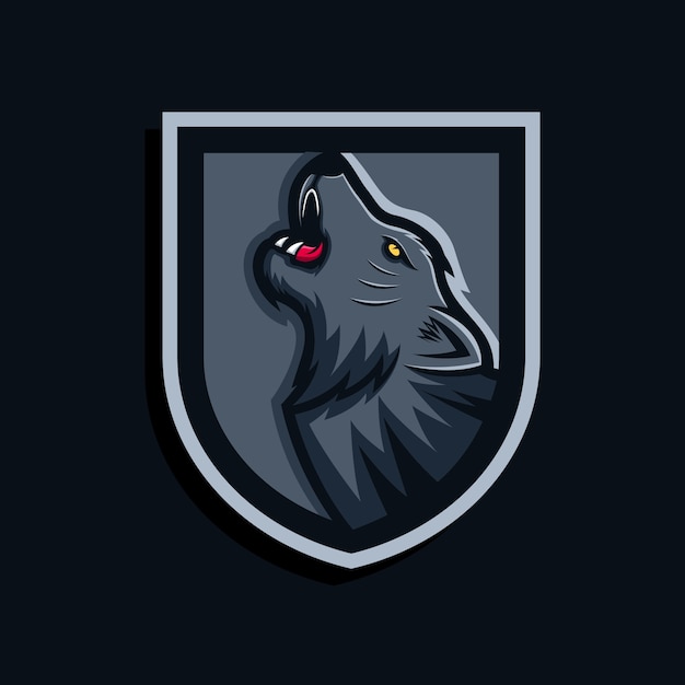 Vector wolf logo sjabloon