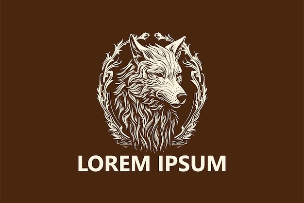 Вектор дизайна шаблона логотипа волка