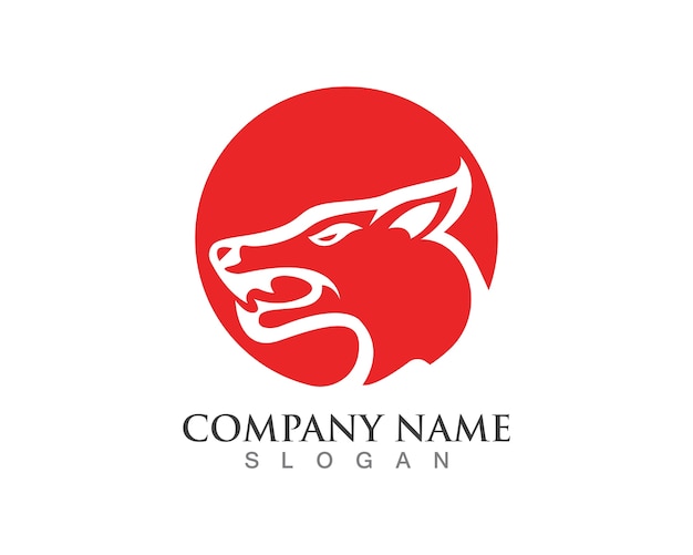 Шаблон логотипа wolf