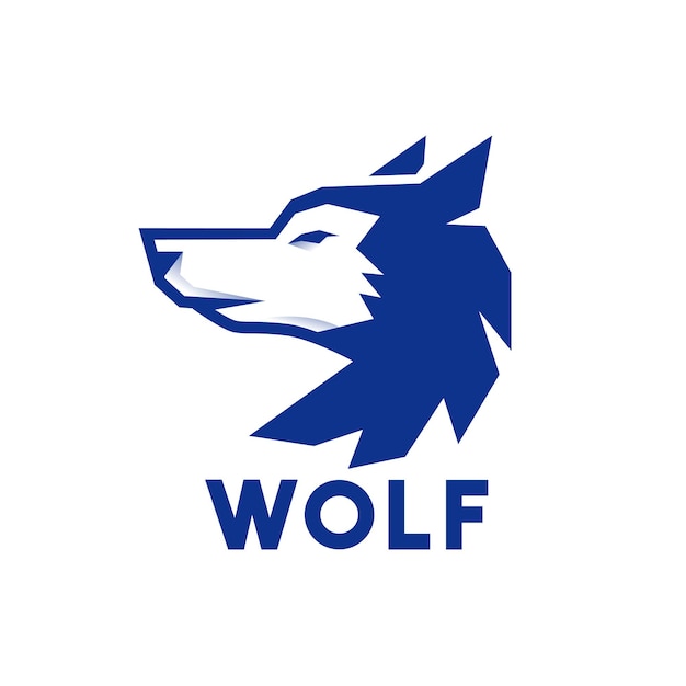 Vector wolf logo template