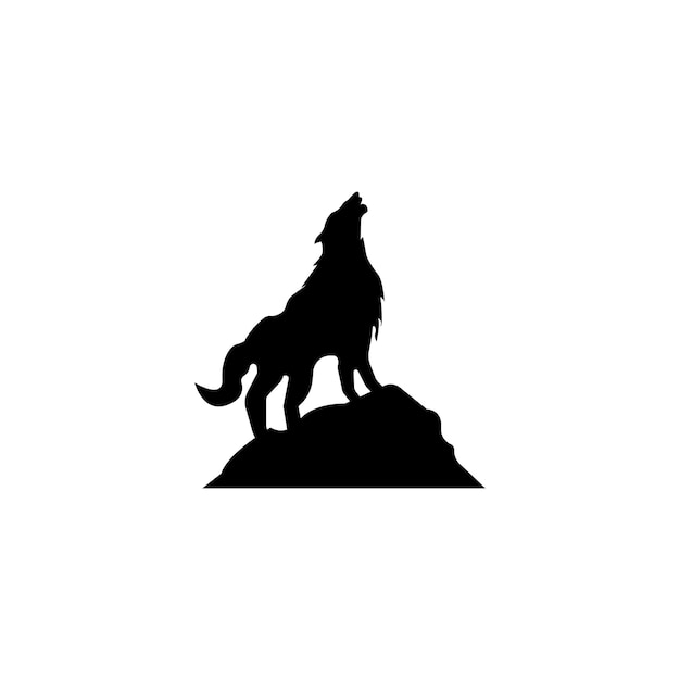 Wolf Logo vector pictogram illustratie ontwerp