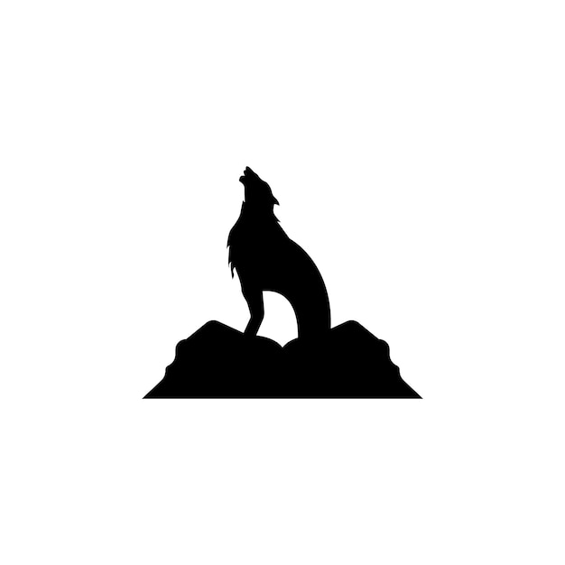 Wolf Logo vector pictogram illustratie ontwerp