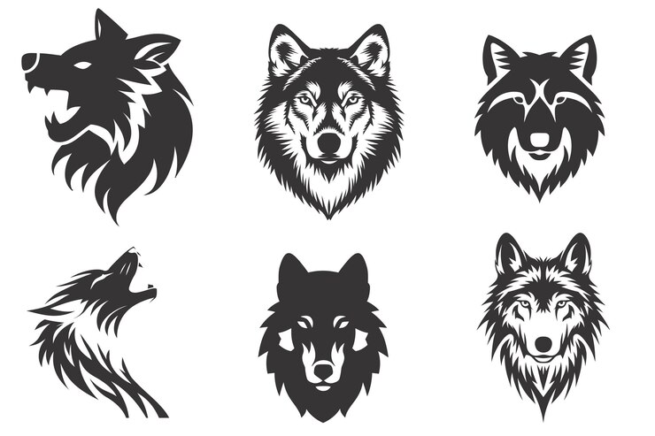 Vector wolf logo vector