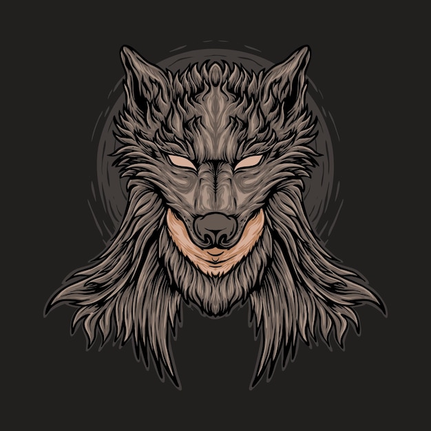 Wolf man illustration design