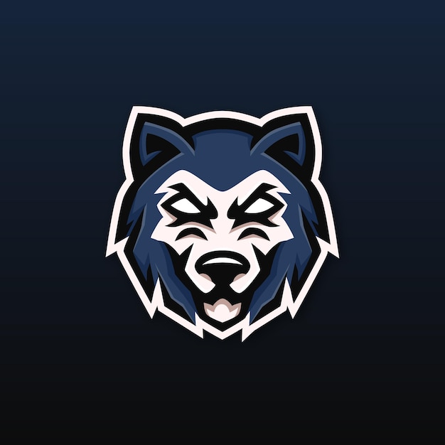 Wolf mascot esport logo design