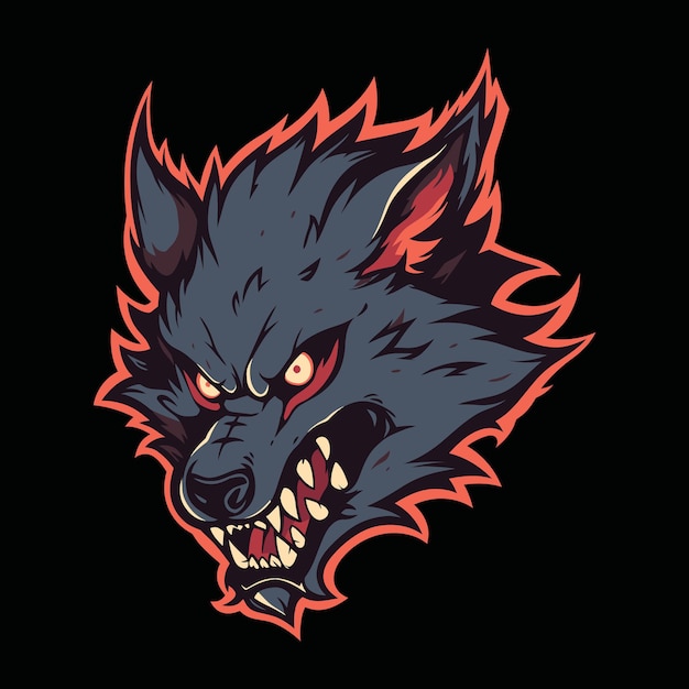 Wolf mascot for esport wolf tshirt design wolf logo