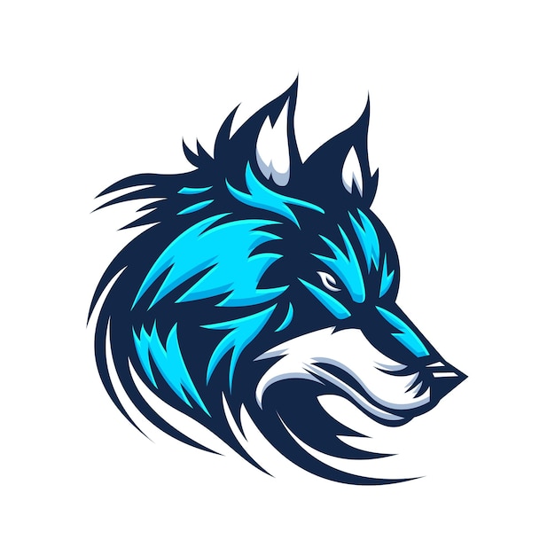 Wolf Mascot Logo Concept Vector Illustratie Cartoon Geschikt Voor Logo Behang Banner Achtergrond Kaart Boek Illustratie TShirt Design Sticker Cover etc