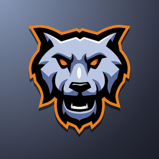 Wolf mascot logo design for gaming and sport