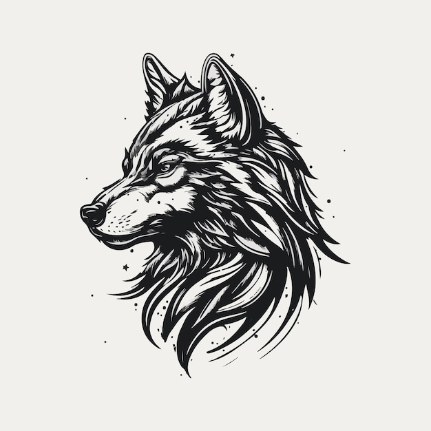 Wolf mascot logo design