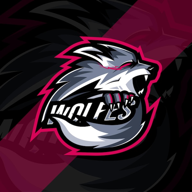 Wolf mascot logo template