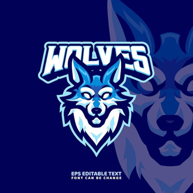 Wolf Mascot Logo Template