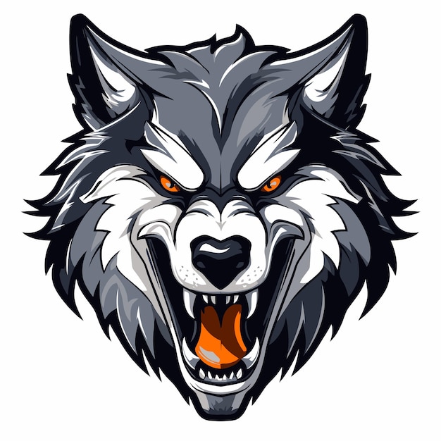 Premium Vector | Wolf mascot