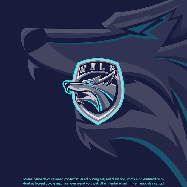 Wolf mascotte beste logo-ontwerp goed gebruik voor symbool identiteit embleem badge merk en meer