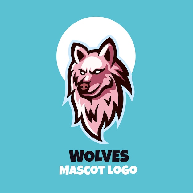 Wolf mascotte logo moderne stijl