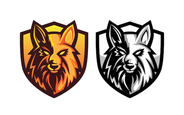 Wolf Mascotte Logo Vector