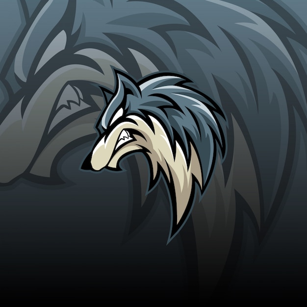 Vector wolf mascotte logo