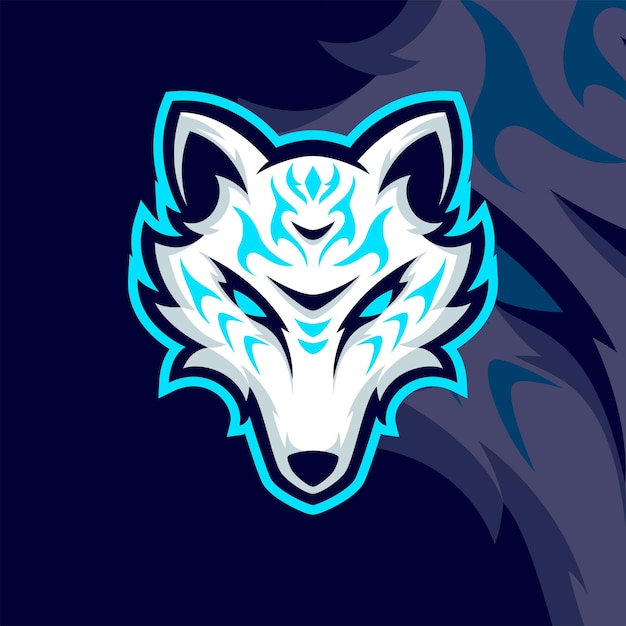 Wolf masscot logo esport premium vector