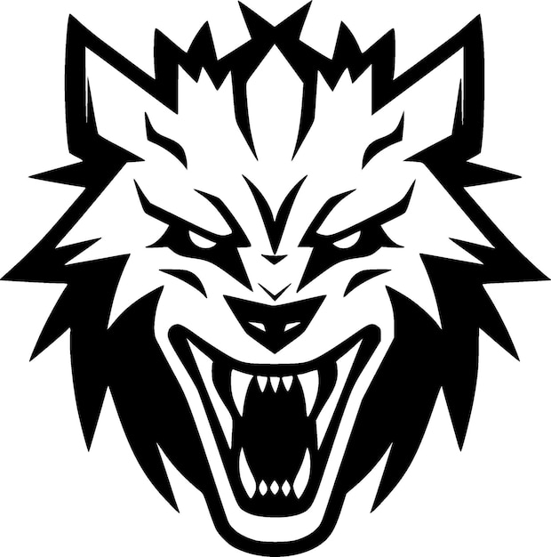 Wolf Minimalist and Flat Logo Vector illustration