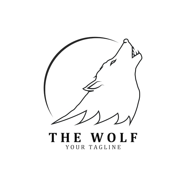 Wolf of kop wolf Logo vector icoon illustratie ontwerp logo voor badge embleem en merk gemeenschap