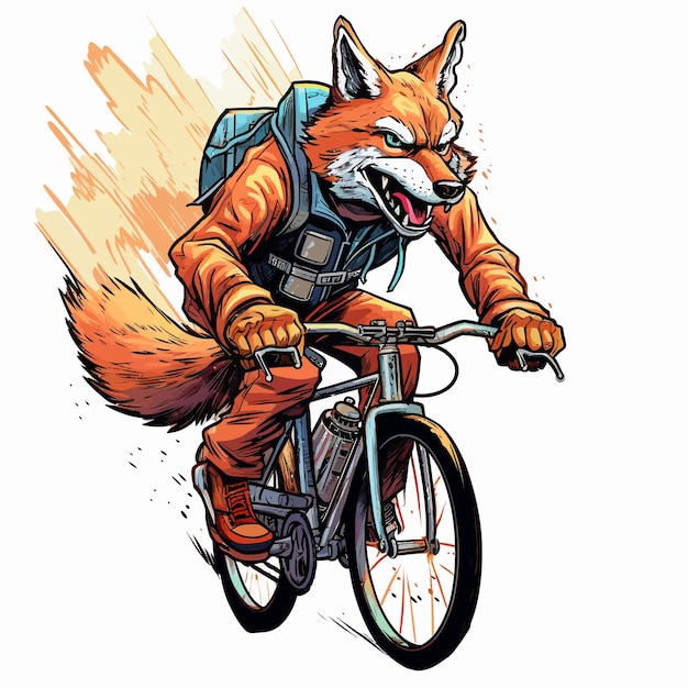 Wolf Riding Bicycle