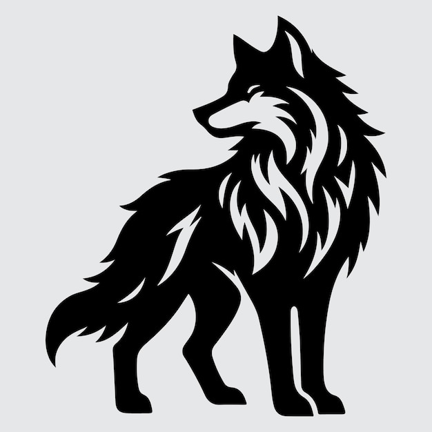 Wolf silhouette vector