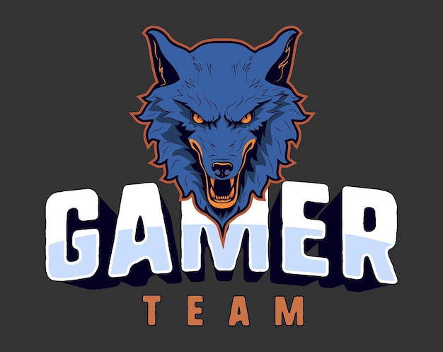 Wolf team logo sjabloon vector