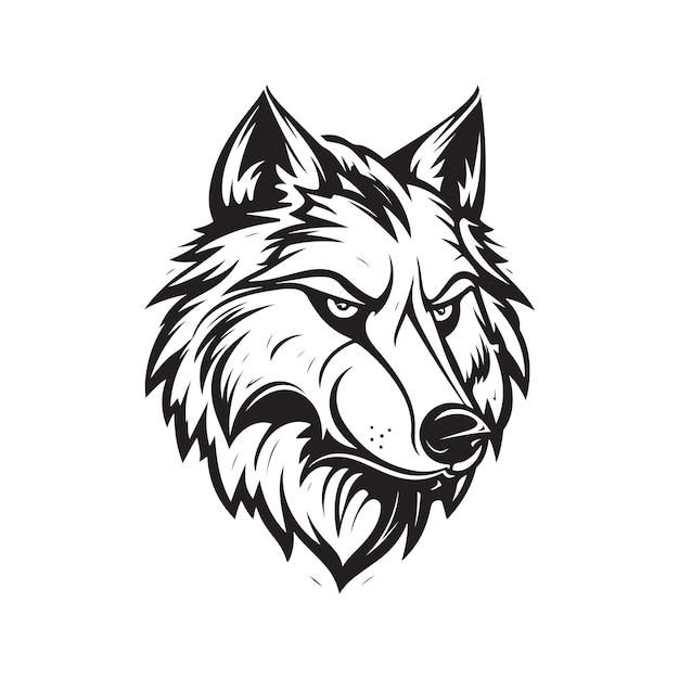 Wolf vector concept digital art hand drawn illustration