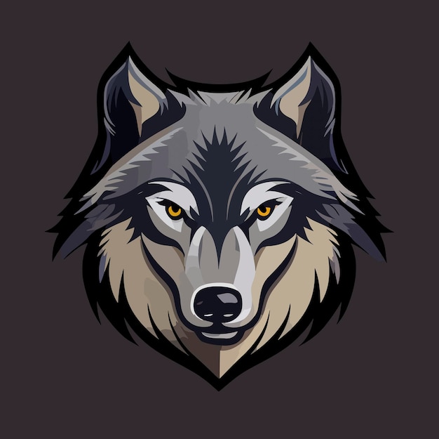 Wolf vector icon illustration wolf animation