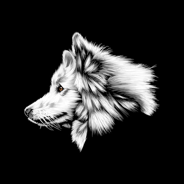 Wolf vector illustratie abstract ontwerp