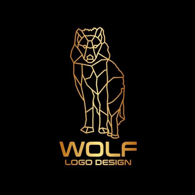 Wolf vector logo ontwerp